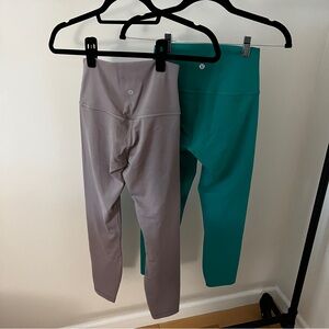 2 pairs of Lululemon leggings! Size 4 align wundertrain